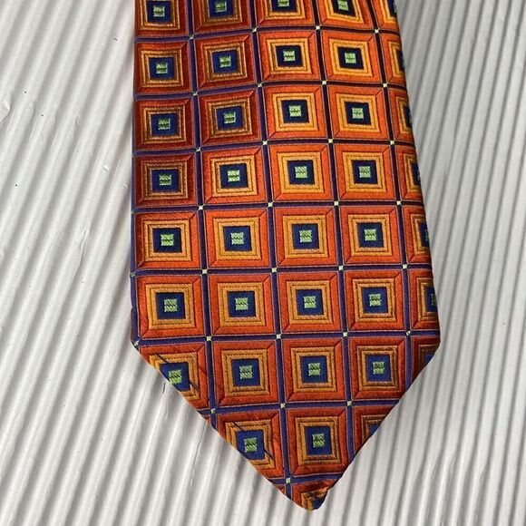 Ted Baker London Vibrant Print Men’s Silk Tie - Picture 4 of 5
